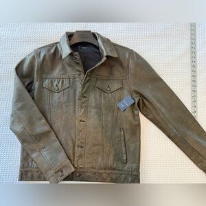 Lucky Brand Olive Green Leather Jacket
